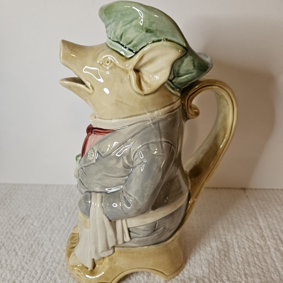 Vintage Sigma The Tastesetter Sitting Pig Chef Pitcher Ceramic Figurine 10” Tall - Picture 2 of 8